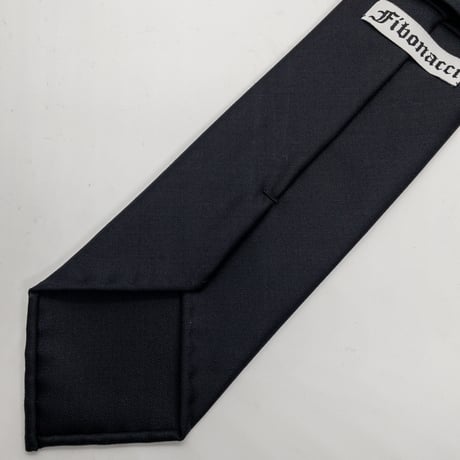 [Fibonacci]スフォデラートネクタイ（DORMEUIL AMADEUS365・ダークネイビー無地・ウールタイ）