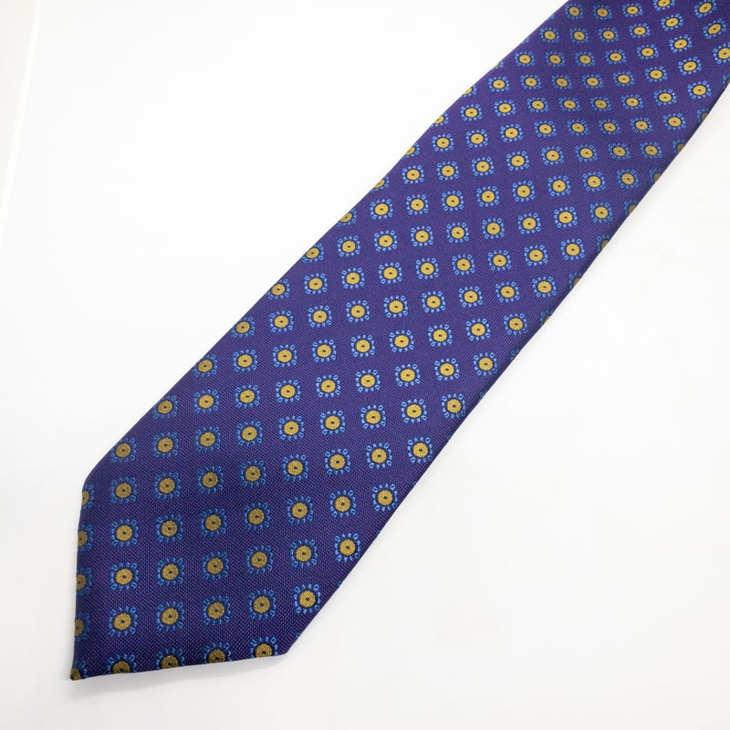 Fibonacci]オリジナルネクタイ（パープル花小紋柄） | フィボナッチ