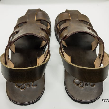 [Ofsl オフスル]本革グルカサンダル作成キット Isopoda 手染め加工 バックベルト付き