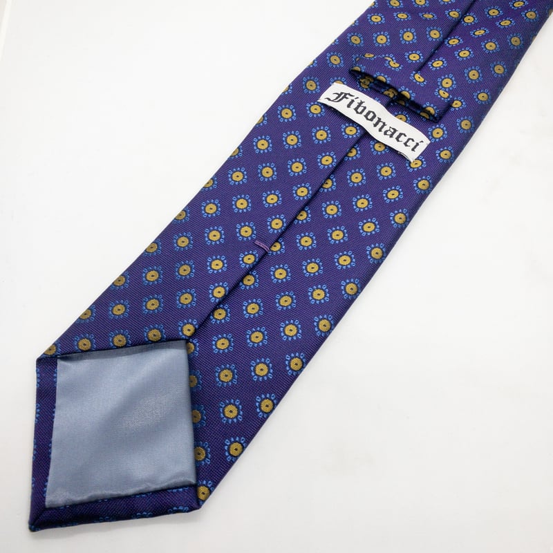 Fibonacci]オリジナルネクタイ（パープル花小紋柄） | フィボナッチ