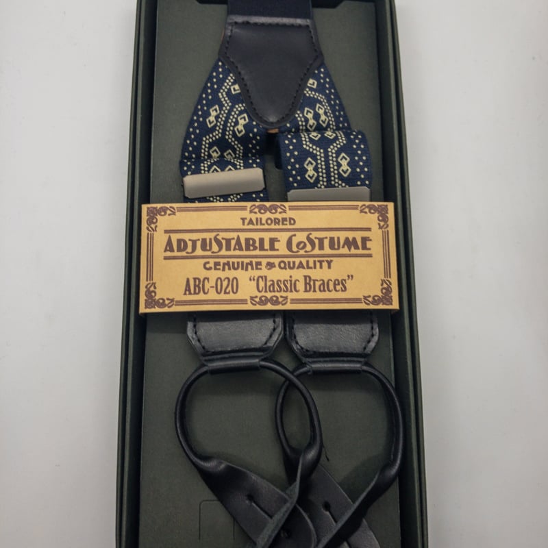 Unknown クラシック レザー×キャンバス ブレイシーズ サスペンダー fit=scale-down,w=1200