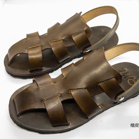 [Ofsl オフスル]本革グルカサンダル作成キット Isopoda 手染め加工 バックベルト付き