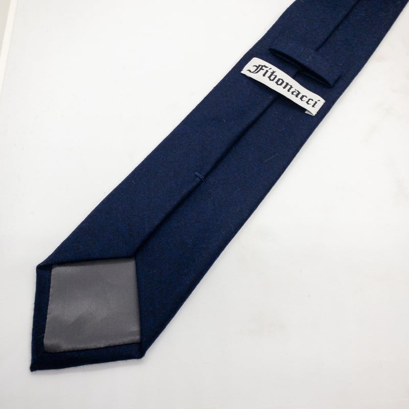 Fibonacci]オリジナルネクタイ（ネイビー REDA SMART FLANNEL） |