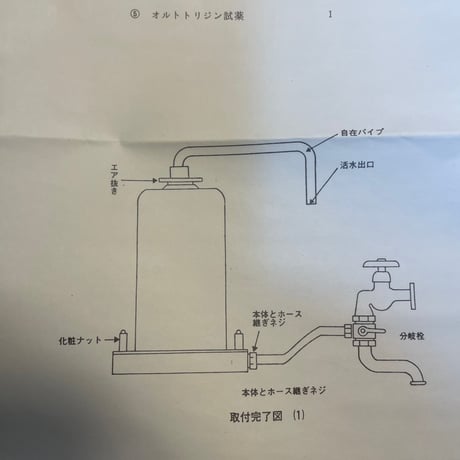 活性炭式浄水器をエネルギー化しました　浄水器改造依頼 追加写真