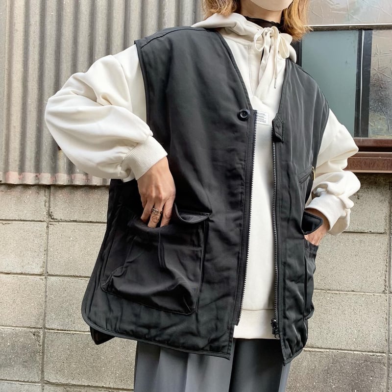 値下げ❗️NO COFFEE ✖️CLUBHOUSE ベスト　リバーシブル マットナイロンリバーシブルベスト〈so-09〉 | mug