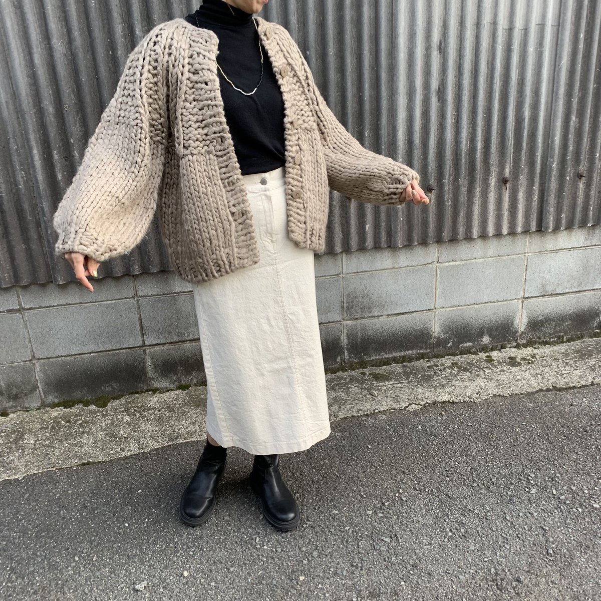 mie ajunarハンドメイド ニットカーディガン (handmade knit mie ajunarハンドメイド ニットカーディガン (handmade knit