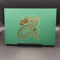 【龍】の御朱印帳　金箔押し  緑
