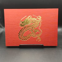 【龍】の御朱印帳　金箔押し  赤