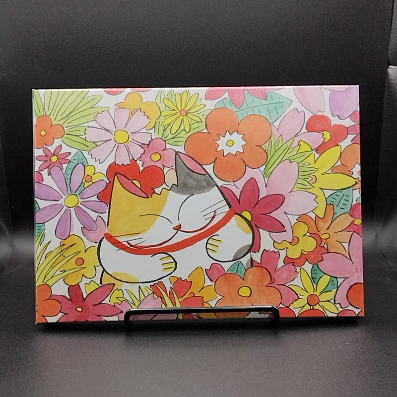 新作】ゴン太 ポップフラワー見開きの御朱印帳 | 御朱印帳販売処