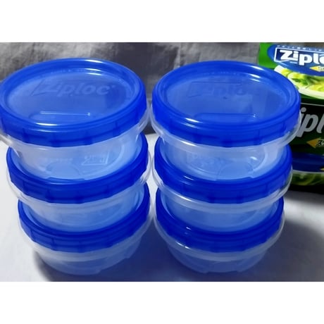 🍀ジップロック スクリューロック🍀 300ml×6個 冷凍から電子レンジ調理まで🍀