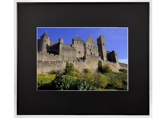 抽象風景画「城塞（カルカソンヌ）」額装 原画 コンタル城／歴史的城塞都市カルカソンヌ（フランス） | TAKAHIRO