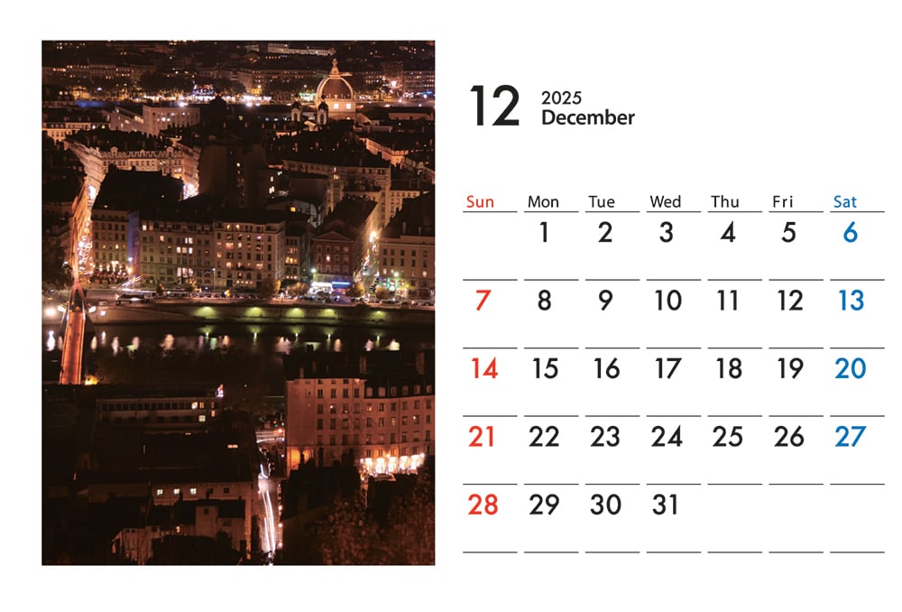 2025年フランスの世界遺産卓上カレンダー | TAKAHIRO SANDA