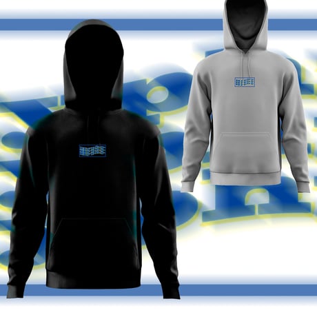 Hyphy Wavy  Box Hoodie (Blue x Yellow)
