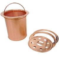 【純銅製】深型銅バスケット（調整リング・フタ付き）