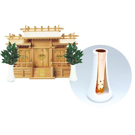 御榊用花喜銅2個セット （KS-030）