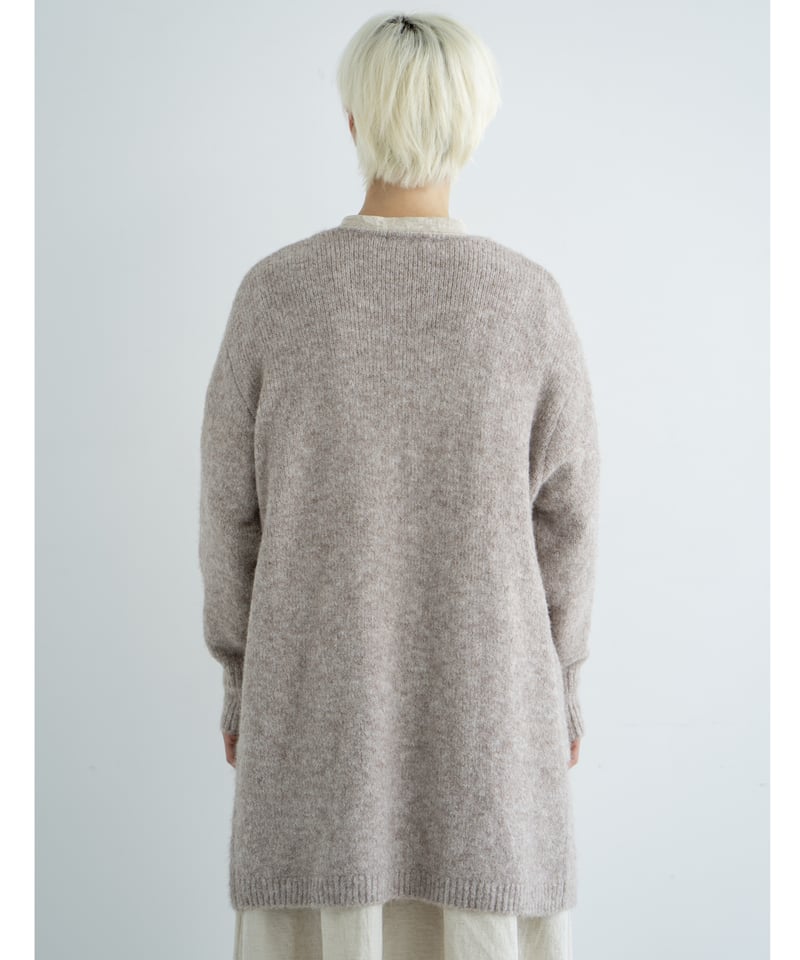 希少 美品 ワイズフォーメン 上質 ウール デザイン Vネック カーディガン モヘア風ニット Vネックカーディガン(3603-5010） | ista-ire