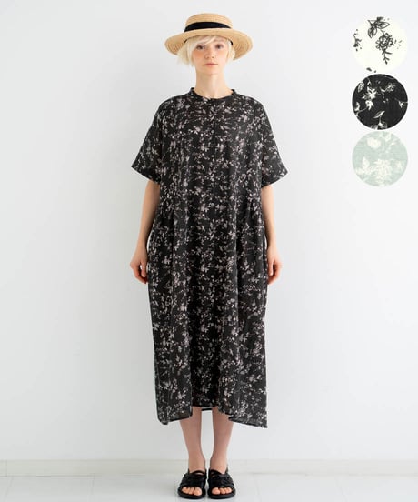 週末セールゆべし　ista-ire 起毛フラワープリントワンピース CATEGORY ワンピース | ista-ire online store