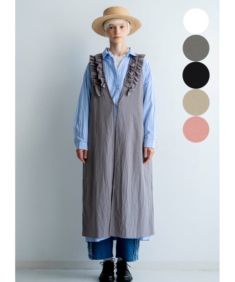 未使用★レア！ista-ire 高級ベルギーリネン100％ 総柄丸襟ワンピース CATEGORY ワンピース | ista-ire online store