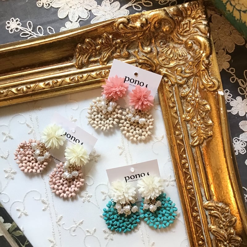 シフォンフラワーのガーリーアクセサリー | pono-nagoya