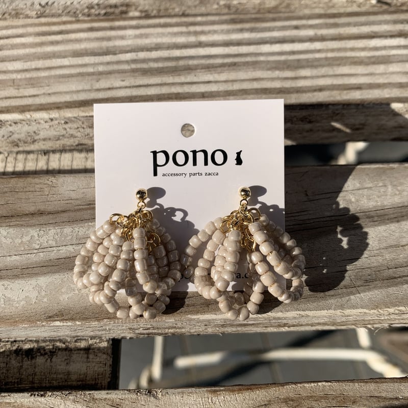 ゆらゆらビーズタッセルピアス | pono-nagoya