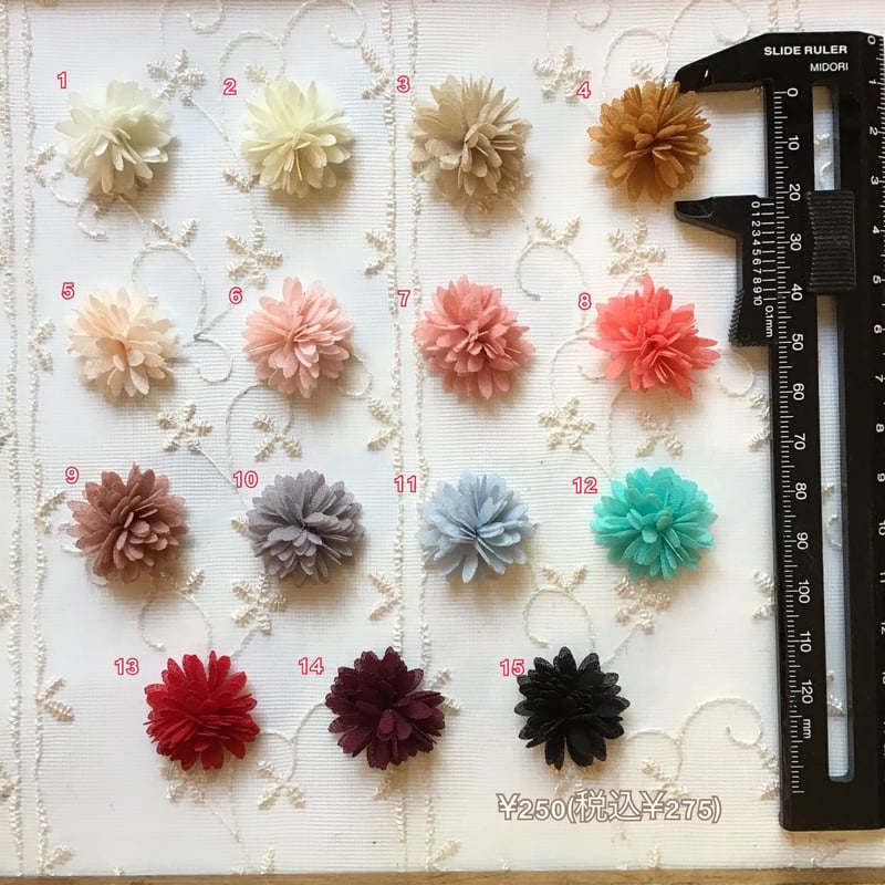 シフォンフラワーのガーリーアクセサリー | pono-nagoya