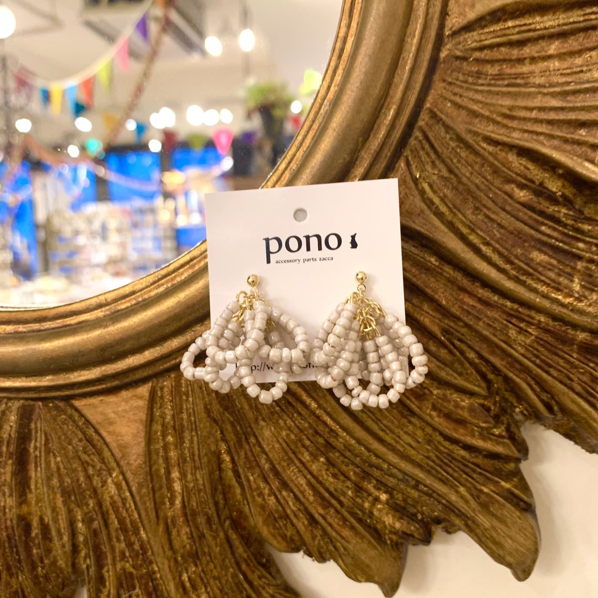 ゆらゆらビーズタッセルピアス | pono-nagoya