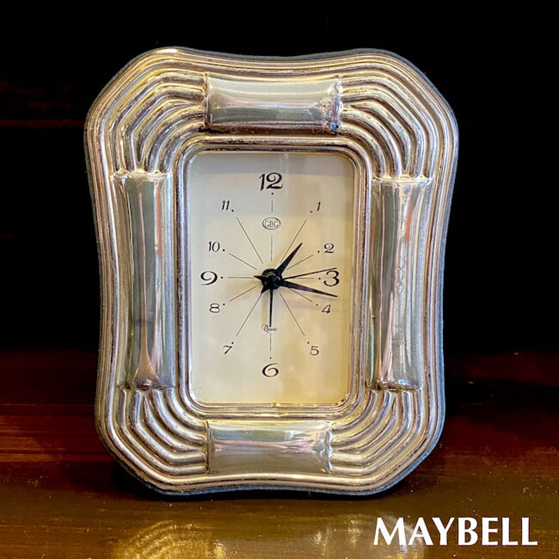 イタリアンな置き時計 / シルバーフレーム (used) | MAYBELL-NICK STORE