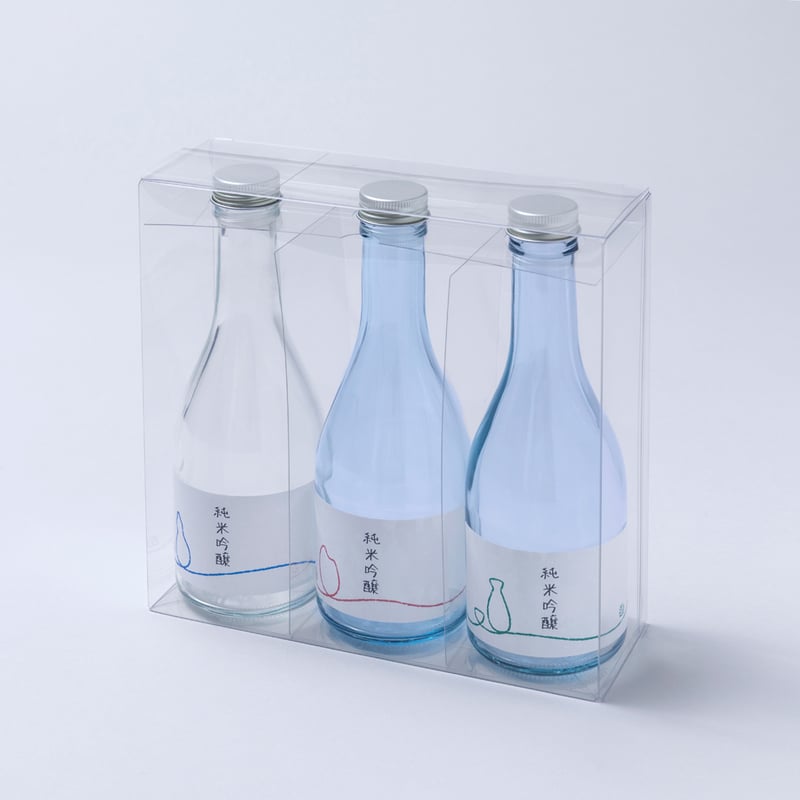 ボトル用クリアケース O-25 SAKE300ml用 3本入り間仕切り・底板付