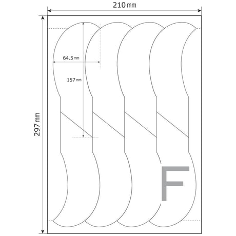 お花のラベル【お試し商品】挿しラベル　無地Ａ４用紙【５シート入】Ａ～Ｏ