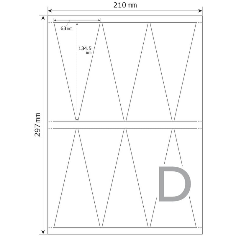 お花のラベルD 花苗・野菜苗用挿しラベル 無地A4用紙10面付【20ｼｰﾄ入