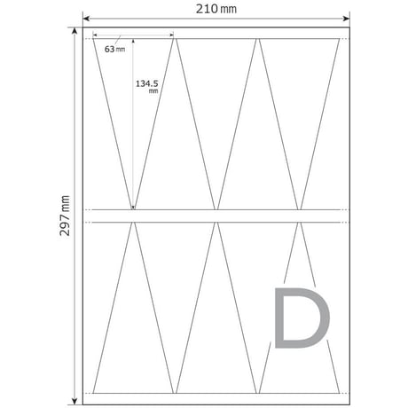 お花のラベル【お試し商品】挿しラベル　無地Ａ４用紙【５シート入】Ａ～Ｏ