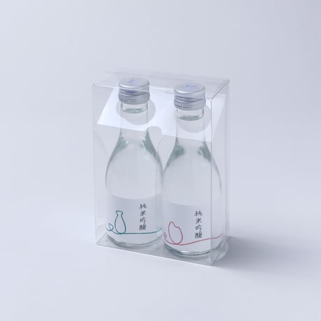 ボトル用クリアケース O-11　 ＳＡＫＥ180ml用2本入れ間仕切り付【50枚】