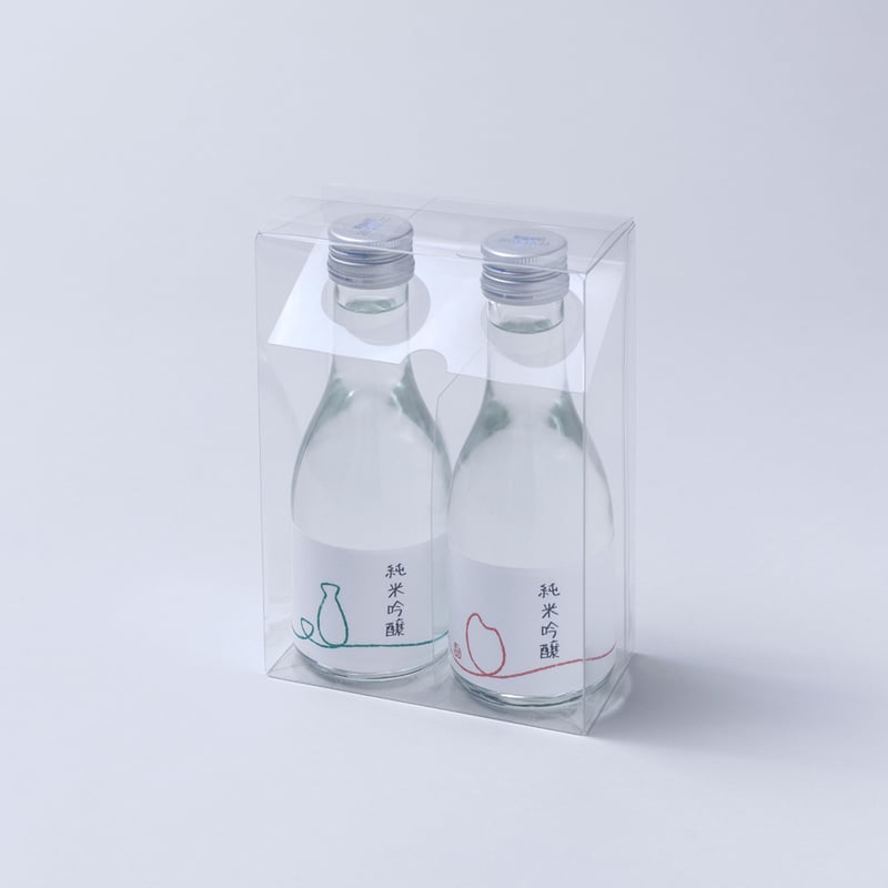 ボトル用クリアケース O-11 SAKE180ml用2本入れ間仕切り付【50枚