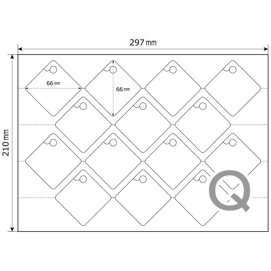 ボトル用吊下げラベル【お試し商品】A4プリンター無地用紙【5ｼｰﾄ入
