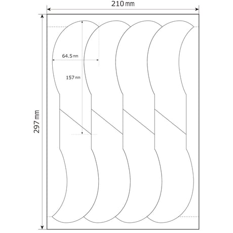フラワーラベル【F~J】｜印刷用テンプレートデータ