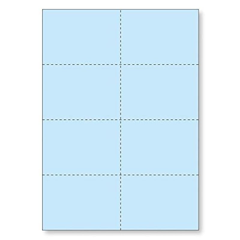 A4用紙 8分割 色上質薄口（水）普通ミシン 【500枚】 | MUJI-DEPO+