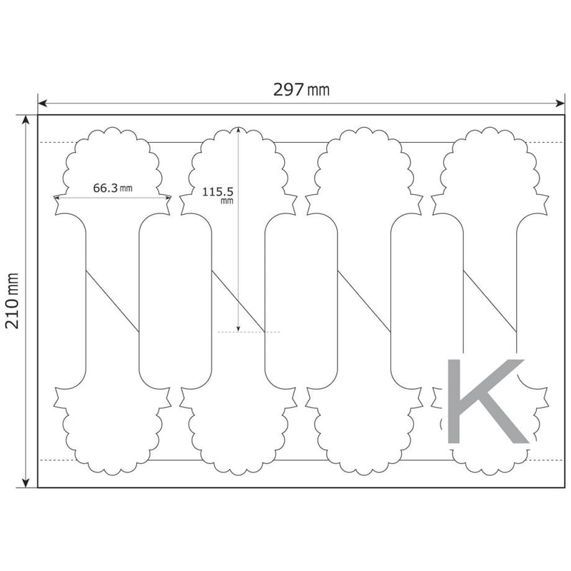 お花のラベルK 花苗・野菜苗用挿しラベル 無地A4用紙8面【20ｼｰﾄ入/160