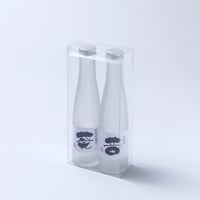 ボトル用クリアケース O-13　ＳＡＫＥ180ml用スリム２本入れ ＷＩＮＥワイン250ml用 2本入れ間仕切り付【50枚】