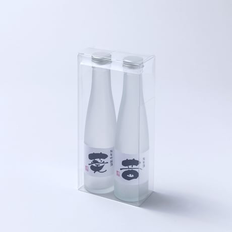 ボトル用クリアケース O-13　ＳＡＫＥ180ml用スリム２本入れ ＷＩＮＥワイン250ml用 2本入れ間仕切り付【50枚】