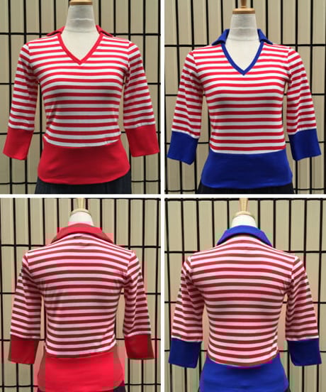 Border Skipper 3/4Sleeve Cut&Sew【SVY-LCS105】