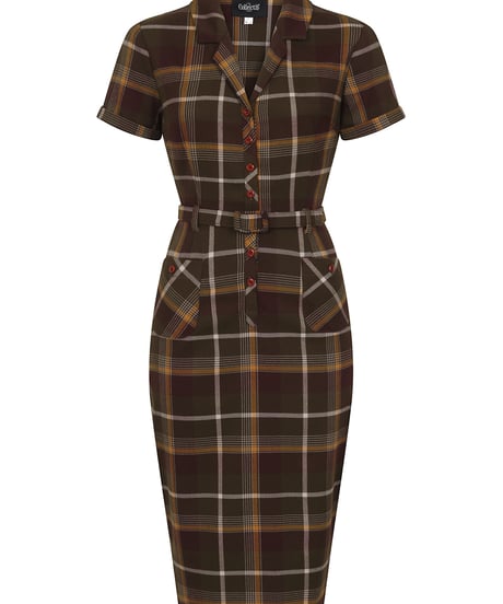 Caterina Mosshill Check Pencil Dress【AW200718A】
