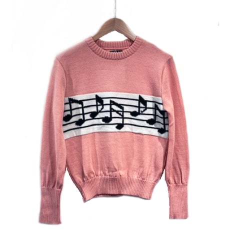Musical Note (Ladies) Wool Knit Sweater 2024【SVY-KN051】