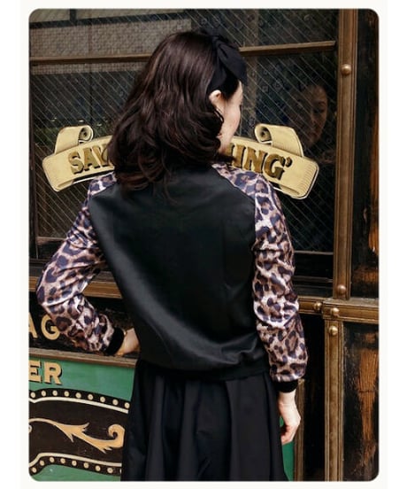 Leopard Jersey Rockin Girl Jacket【VJ-LJK001】