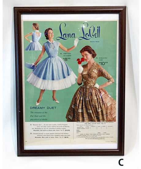 1950’s Magazin’s Original Print Ads（※カラーコピーではありません）【VTHW-001A〜D】