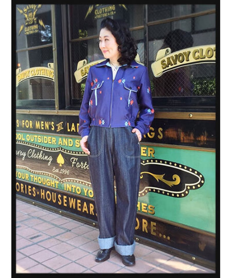 Ladies Denim Ranch Pants【SVY-LPT012S】 | savoycl