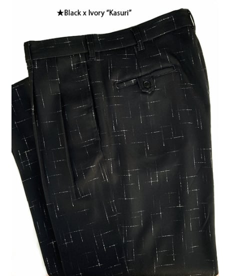 Gabardine "Kasuri" Two Pleated Pants【SVY-TS006PT】