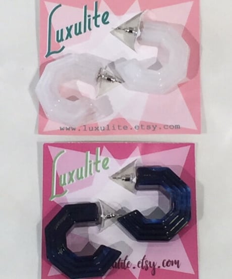 Zelda Swirled Deco Chunky Hoop Earrings【LX-EA04】