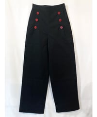Ladies Black Twill Sailor Pants【SVY-LPT025】