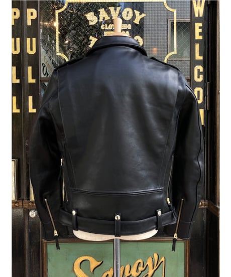 D-Pocket Motor Cycle Leather Jacket (With Epaulet Stud )【IPSL-LRJK003】