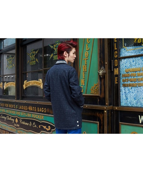 Sax Kasuri Wool Pharaoh Coat【SVY-CT029】